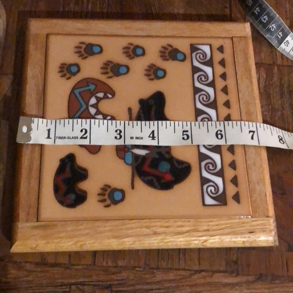 Vintage Southwest Ceramic Tile Trivet Wall Hanging Native American Made In USA - Picture 5 of 6